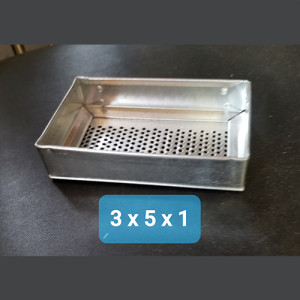 Box Feeder - 3 x 5 x 1 inch deep Perforated Metal