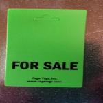 Cage I.D.Tags - Plastic 2 inch x 4 inch green FOR SALE